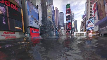 Time Square submerged