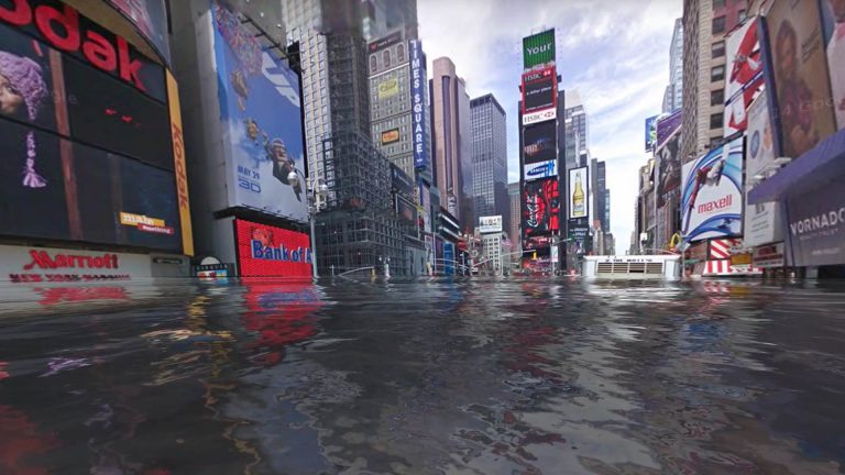 Time Square submerged