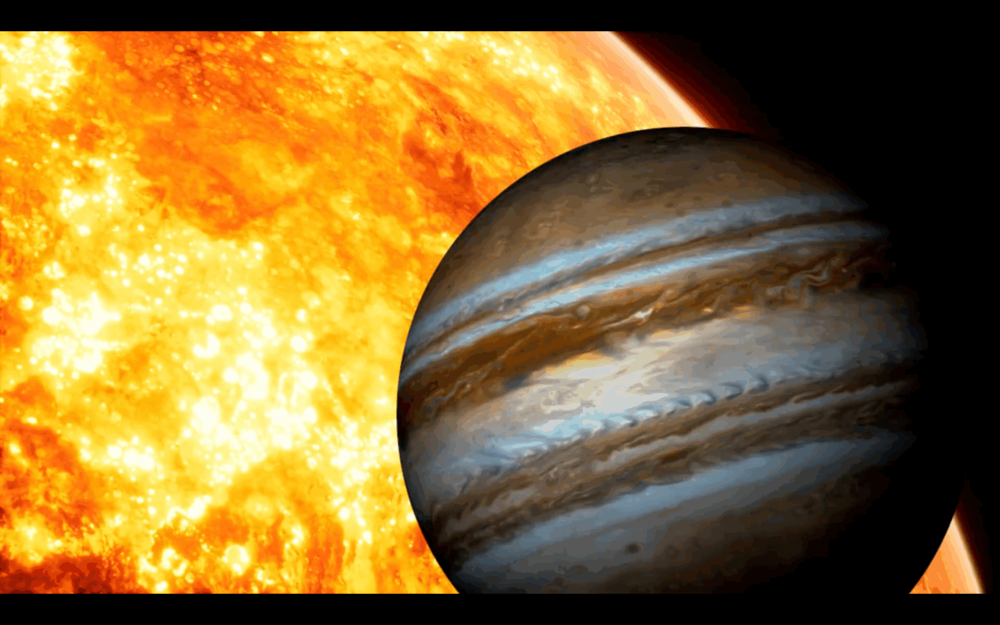 Jupiter orbiting close to the sun