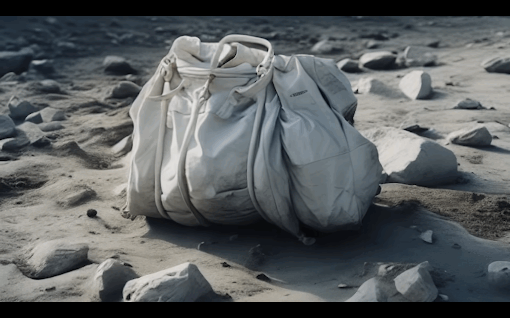 Bags of Astronaut Waste on the Moon